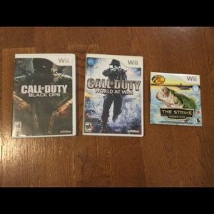 Wii games: Call of Duty and fishing